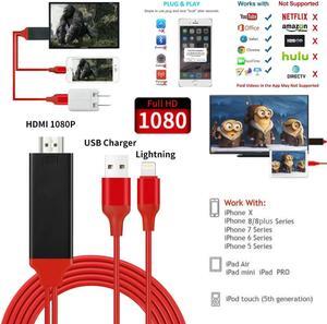 8 Pin to HDMI Cable HDTV TV Digital AV Adapter USB HDMI 1080P Smart Converter Cable for iPhone X 8 7 7Plus 6S 6 5S IOS 8.0+