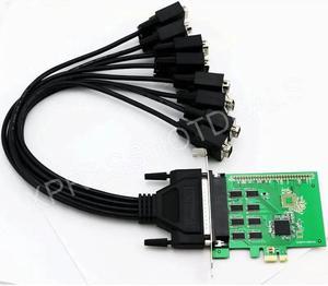 PCI Express PCI-E 8 Ports Serial RS-232 COM DB9 Card Adapter Converter