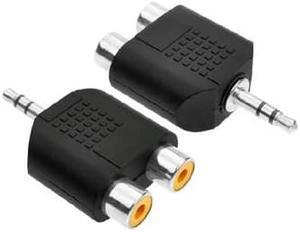 1Pcs 3.5 mm AUX male to 2 RCA Female Audio Adapter for Computer Speaker Earphone Headphone Stereo AUX Splitter Connector
