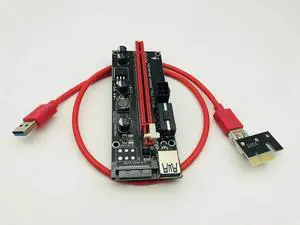 009S USB3.0 Extender Cable PCI E Express 1x to 16x Extender Riser Card For Miner Machine PCI E SATA 4PIN 6PIN SATA Adapter Riser