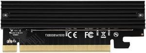 M.2 NVMe SSD Adapter M2 to PCIE 3.0 X16 Controller Card M Key Interface Support PCI Express 3.0 x4 2230 2280 Size M2 SSD