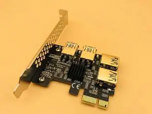 PCI E 1 to 4 4 Port USB3.0 Riser Card PCI Express 16X Slot External Adapter PCIe Multiplier Card for BTC Mining