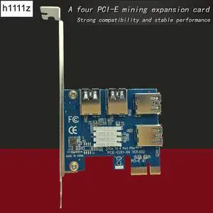 PCI E 1X to External 4 PCI e slots Riser Card PCIe 1 to 4 PCI express 16X Adapter PCIe Port Multiplier Card for Bitcoin Miner
