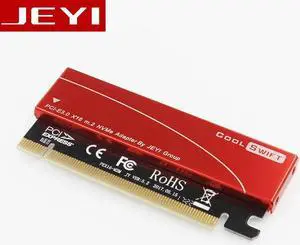 JEYI Cool Swift NVME M.2 X16 PCI-E Dust-proof Riser Card 2280 Aluminum Sheet Gold Bar Thermal Conductivity Silicon Wafer Cooling