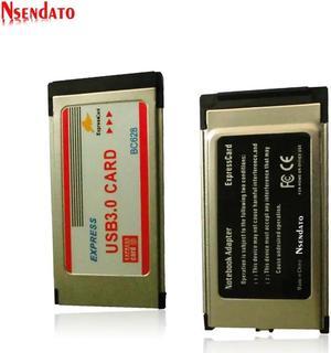 BC628 Express Card ExpressCard 34 54mm to 2 Ports Hidden Inside USB 3.0 Adapter Converter USB3.0 expansion Card