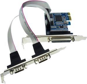 PCI express 2 Serial and 1 parallel port Card RS232 Printer port PCIe PCI-e Card