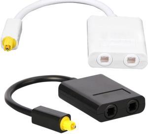 1Pcs Mini USB Digital Toslink Optical Fiber Audio 1 to 2 Female Splitter Adapter Micro Usb Cable Accessory eals