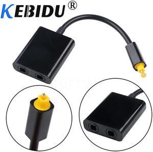 1Pcs Mini USB Audio Cable Digital Toslink Optical Fiber Audio 1 To 2 Female Splitter Adapter 23CM For Multimedia