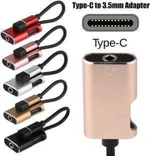 1Pcs Type C USB C to 3.5mm AUX Audio Converter Charging Cable Headphone Splitter Adapter Mobile Phone Accessories