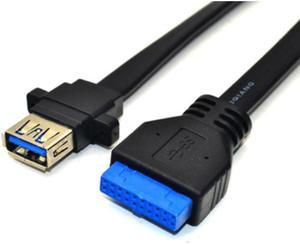 19pin female header to USB 3.0 A Female port Cable Desktop 20 Pin to Single USB3.0 Splitter Cable with Screws holes