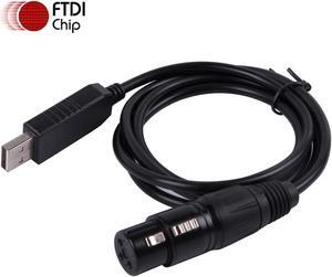 Misskit DMX To USB Converter Interface Adapter Cable Stage Lighting Effect PC Dmx Controller Dimmer USB DMX512 Signal Conversion 3.28ft