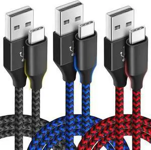 WISDUM USB C Cable 10ft 3 Pack USB C Charger Cable, USB A to USB C Charging Cable USB Type C Fast Charge Cord Compatible with Galaxy S20 S10 Note 9, Android Cell Phones and More- Black Blue Red WISDUM USB C Cable 10ft 3 Pack USB C Charger Cable, USB A to USB C Charging Cable USB Type C Fast Charge Cord Compatible with Galaxy S20 S10 Note 9, Android Cell Phones and More- Black Blue Red