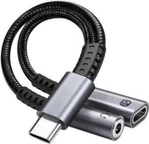 USB C to 3.5mm Headphone and PD Charger Adapter, 2 in 1 Type C to Aux Audio Jack with PD Fast Aux Adapter Compatible with Pixel 3 4 5 XL, Galaxy S20 S21 S22 S23 Ultra,Note 20 10, i-Pad Pro USB C to 3.5mm Headphone and PD Charger Adapter, 2 in 1 Type C to Aux Audio Jack with PD Fast Aux Adapter Compatible with Pixel 3 4 5 XL, Galaxy S20 S21 S22 S23 Ultra,Note 20 10, i-Pad Pro