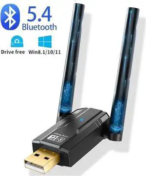 AUTYUE USB Bluetooth Adapter 5.4 for PC, 150M Long Range USB Bluetooth Dongle BT5.4 (EDR & BLE) Bluetooth Receiver for Laptop PC Printer,Keyboard, Plug and Play Compatible with Windows 11/10/8.1 AUTYUE USB Bluetooth Adapter 5.4 for PC, 150M Long Range USB Bluetooth Dongle BT5.4 (EDR & BLE) Bluetooth Receiver for Laptop PC Printer,Keyboard, Plug and Play Compatible with Windows 11/10/8.1