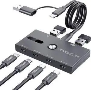 10Gbps USB 3.2 Gen 2 USB C Hub, 6 Ports USB C Splitter, USB C to USB C and USB A Hub for PC, Laptop, Mac-Book Pro/Air, i-Mac, Surface Pro, Chro-m-e-book, Etc (HUB ONLY, Not Support Charging/Monitor) 10Gbps USB 3.2 Gen 2 USB C Hub, 6 Ports USB C Splitter, USB C to USB C and USB A Hub for PC, Laptop, Mac-Book Pro/Air, i-Mac, Surface Pro, Chro-m-e-book, Etc (HUB ONLY, Not Support Charging/Monitor)