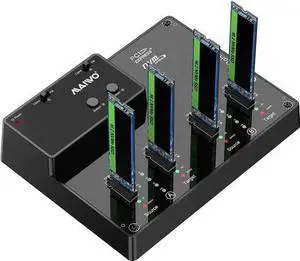 4 Bay NVME M.2 Docking Station Duplicator, NVME PCIe M.2 Drive to USB3.1 GEN2 Adapter Cloner, Up to 10Gbps, 8TB Capacity, Support Two Group Clone Independently 4 Bay NVME M.2 Docking Station Duplicator, NVME PCIe M.2 Drive to USB3.1 GEN2 Adapter Cloner, Up to 10Gbps, 8TB Capacity, Support Two Group Clone Independently
