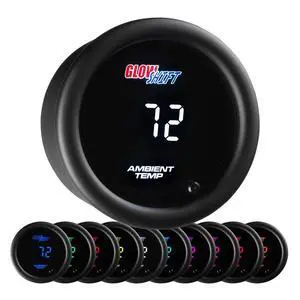 10 Color Digital Ambient Outside Air Temp Gauge Kit, 2-1/16" 52mm 10 Color Digital Ambient Outside Air Temp Gauge Kit, 2-1/16" 52mm