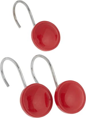 Red, Color Rounds Ceramic Resin Shower Curtain Hook Red, Color Rounds Ceramic Resin Shower Curtain Hook