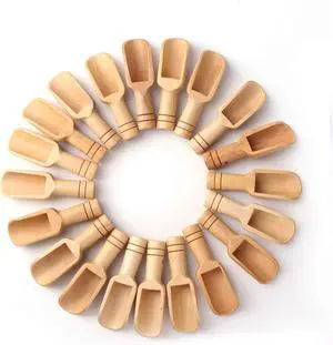 Small Wooden Scoops, Little Wooden Spoons for Jars,Bath Salts(12PCS)3 inches long Small Wooden Scoops, Little Wooden Spoons for Jars,Bath Salts(12PCS)3 inches long
