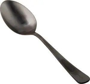 Mercer Culinary 18-8 Stainless Steel Plating Spoon, 9 Inch, Matte Black