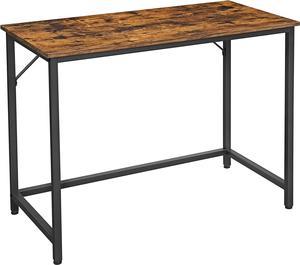 VASAGLE Computer Desk Writing Desk 39 Inch Office Table for Home Office Rustic Brown ULWD41X