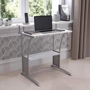 EMMA + OLIVER Clifton White Computer Desk