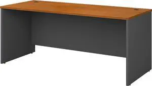 Bush Business Furniture Series C 72W Office Desk in Natural Cherry, Large Computer Table for Home and Professional Workplace