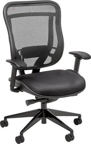 SPACE Seating Breathable Mesh High Back and Padded Seat, Ultra 2-to-1 Synchro Tilt Control, Seat Slider and Gunmetal Finish Executive Chair