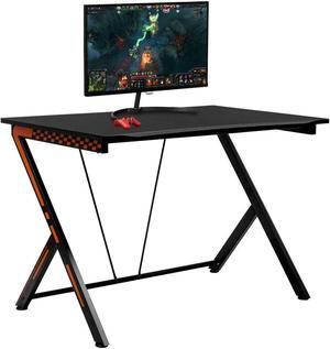 Tangkula 46" Gaming Desk PC Computer Desk, Home Office Study Writing Table for Small Space, Black Gamer Workstation