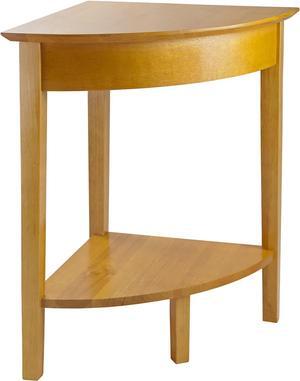 Winsome Wood Corner Desk with Shelf, Honey, 20 inches