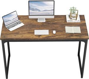 Foxemart 47 Inch Computer Desk Sturdy Office Desks 47 Modern PC Laptop Notebook Study Writing Table for Home Office Workstation, Rustic Brown