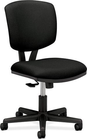 HON H5703.GA10.T Volt Task Chair - Armless Office Chair for Computer Desk, Black Fabric (H5703 )