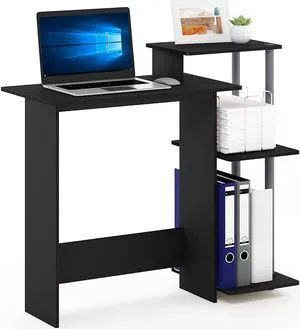 Furinno EFFICIENT Desk, 28.6" Wide Gaming Desk with 3 Open Side Shelves, Laptop Notebook Computer Desk, Office Desk for Home Office, Study Room, Dorm, Bedroom, Black Furinno EFFICIENT Desk, 28.6" Wide Gaming Desk with 3 Open Side Shelves, Laptop Notebook Computer Desk, Office Desk for Home Office, Study Room, Dorm, Bedroom, Black