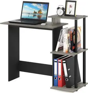 EFFICIENT Desk, 28.6" Wide Gaming Desk with 3 Open Side Shelves, Laptop Notebook Computer Desk, Office Desk for Home Office, Study Room, Dorm, Bedroom, French Oak EFFICIENT Desk, 28.6" Wide Gaming Desk with 3 Open Side Shelves, Laptop Notebook Computer Desk, Office Desk for Home Office, Study Room, Dorm, Bedroom, French Oak