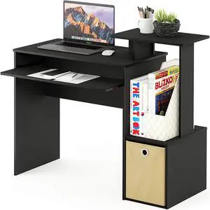 Furinno Econ Multipurpose Home Office Computer Writing Desk, Black/Brown