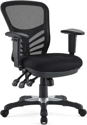 Modway EEI-757-BLK Articulate Ergonomic Mesh Office Chair in Black