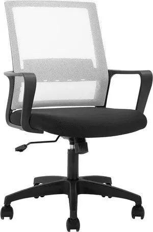 Office Chair Ergonomic Desk Task Chair Mesh Computer Chair Mid-Back Mesh Home Office Swivel Chair Modern Executive Chair with Wheels Armrests Lumbar Support(White) Office Chair Ergonomic Desk Task Chair Mesh Computer Chair Mid-Back Mesh Home Office Swivel Chair Modern Executive Chair with Wheels Armrests Lumbar Support(White)