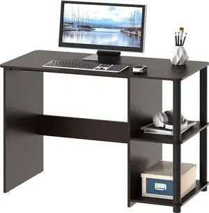 SHW 35-Inch Home Office Cyrus Desk with Open Storage Shelves, Espresso SHW 35-Inch Home Office Cyrus Desk with Open Storage Shelves, Espresso