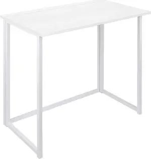 Leopard Folding Computer Desk for Small Spaces, No-Assembly Space-Saving Home Office Desk, Foldable Computer Table, Laptop Table, Writing Desk, Compact Study Reading Table (White) Leopard Folding Computer Desk for Small Spaces, No-Assembly Space-Saving Home Office Desk, Foldable Computer Table, Laptop Table, Writing Desk, Compact Study Reading Table (White)