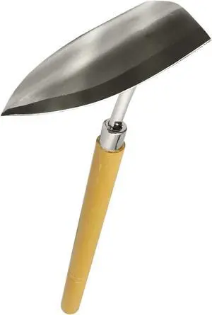 Japanese Garden Landscaping Triangle Hoe with Stainless Steel Blade & Wood Handle Made in Japan Traditional Craftsmanship