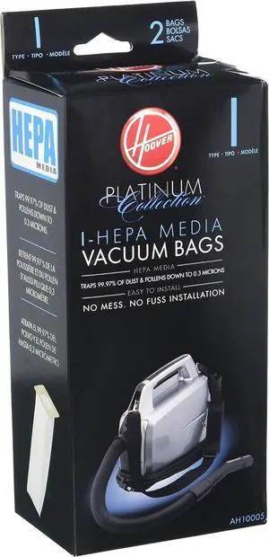 Vacuum Cleaner Bags for Platinum Canister Vacs Pack of 2 Type I Hepa Filtration Part # AH10005 Vacuum Bags Refill