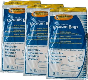 18 EnviroCare Replacement Designed To Fit Electrolux Renaissance Micro Filtration Style R Vacuum Bags + 3 Filters 18 EnviroCare Replacement Designed To Fit Electrolux Renaissance Micro Filtration Style R Vacuum Bags + 3 Filters