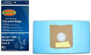 Replacement Vacuum Cleaner Bags Designed To Fit Riccar Simplicity Type H Canister Vacuum Cleaners 12 Bags