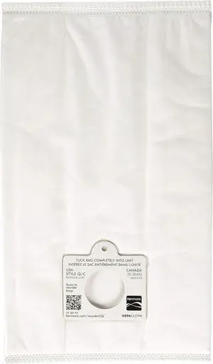 53292 Style Q HEPA Cloth Vacuum Bags for Canister Vacuum Cleaners 6 pack