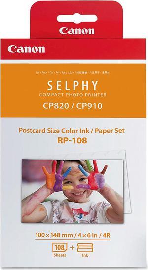Canon 8568B001 Ink/Paper Pack, RP108, 50 Sheets, Compatible with SELPHY Printer