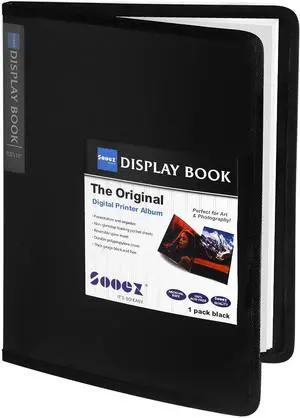 30-Pocket Binder with Plastic Sleeves 8.5x11 (Black) Heavy Duty Art Portfolio Folder with Clear Sheet Protectors Display 60 Pages Presentation Book for Artwork Document Organizer Binder