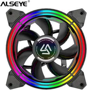 PC Fan 4 pin PWM 120mm Cooling Fans Cooler Static RGB Computer Fan for Case and CPU Fan Replacement