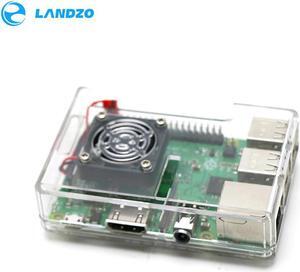 Raspberry Pi 3 B+ ABS Case Transparent Clear Box Cover Shell + Cooling Fan compatible for Raspberry Pi 3 Model B+ / 3 /2