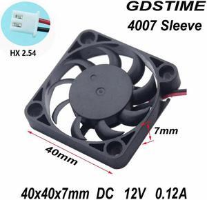 5 Pieces New 4007 40MM 4CM fan 40*40*7mm 0.12A 12V The graphics card fan Cooling fan laptop miniature quiet fan