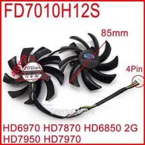 2pcs/lot FD7010H12S 85mm For Sapphire R9 270X 280X HD6970 HD7870 HD7950 HD7970 Graphics Card Cooling Fan